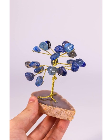 Árvore pedra Ágata azul mini