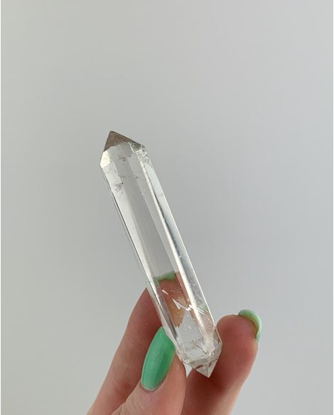 Bastão Massageador Cristal de Quartzo Biterminado 33 gramas aproximadamente