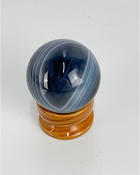Bola ágata azul tingida 4,1 cm aprox.