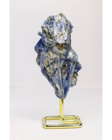 Cianita Azul na Base de Metal Dourada 363 gramas