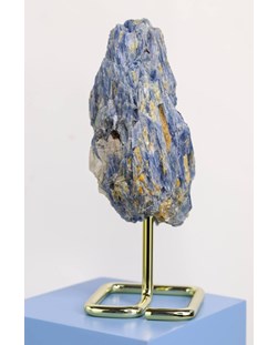 Cianita Azul na Base de Metal Dourada 375 a 454 gramas