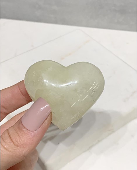 Coração Cristal com Enxofre 3,8 a 4,0 cm aprox.