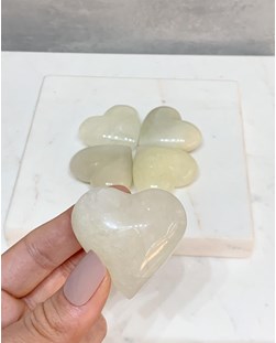 Coração Cristal com Enxofre 4,0 a 4,7 cm aprox.