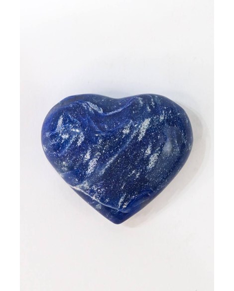 Coração de dumortierita com quartzo azul 50 a 68 gramas