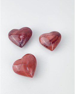 Coração Dolomita vermelha 4,0 a 4,5 cm aprox.