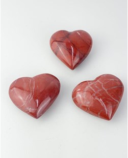 Coração Dolomita vermelha 5,2 cm aprox.
