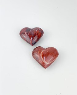 Coração Dolomita vermelha 5,5 cm aprox.
