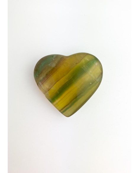 Coração Fluorita colorida 4,5 a 5,0  cm aprox.