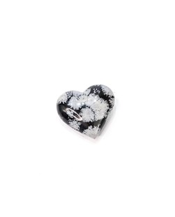 Coração Obsidiana Flocos de Neve 33 a 39 gramas aprox.