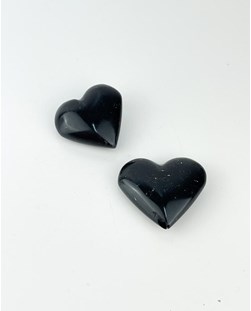 Coração Obsidiana preta 3,0 a 3,5 cm aprox.