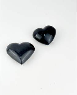 Coração Obsidiana preta 4,4 a 4,8 cm aprox.
