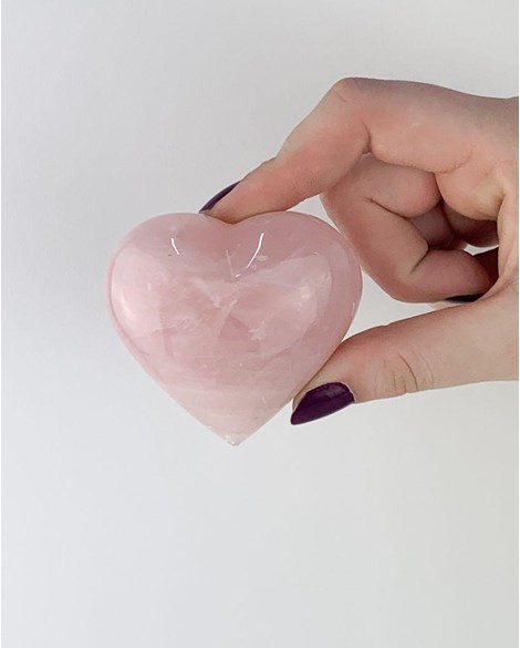 Coração Quartzo Rosa 136 a 145 gramas aprox.