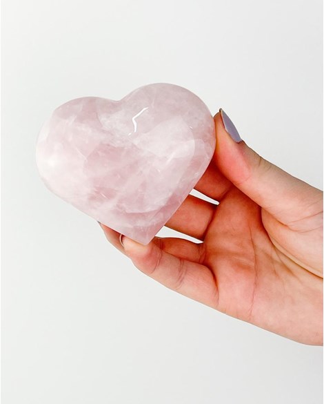 Coração Quartzo rosa 150 a 200 gramas aprox.