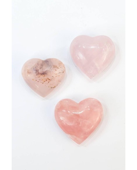 Coração Quartzo rosa 65 a 82 gramas aprox.