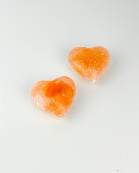 Coração Selenita laranja  80 a 89 gramas aprox.