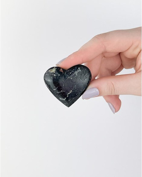 Coração Turmalina Preta 4,0 a 4,5 cm aprox.