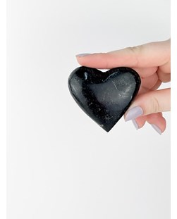 Coração Turmalina Preta 6,0 a 6,4 cm aprox.