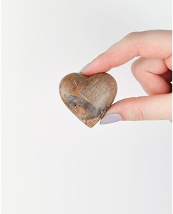 Coração Turmalina Preta com Feldspato e Quartzo 3,7 a 4,2 cm aprox.