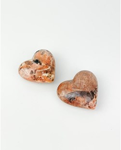 Coração Turmalina Preta com Feldspato e Quartzo 3,7 a 4,2 cm aprox.