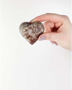 Coração Turmalina Preta com Feldspato e Quartzo 5,4 a 5,6 cm aprox.