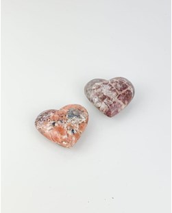 Coração Turmalina Preta com Feldspato e Quartzo 5,4 a 5,6 cm aprox.