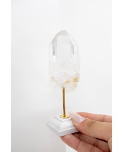 Drusa Cristal na Base de Madeira Branca