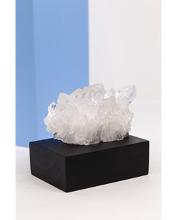 Drusa Cristal na Base de Madeira Preta 332 gramas