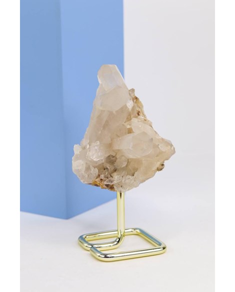 Drusa Cristal na Base de Metal Dourada 350 a 410 gramas
