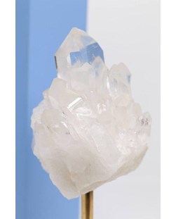 Drusa de Cristal na Base de Madeira Branca 1,119Kg 