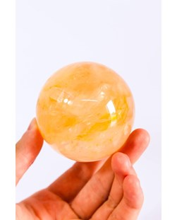 Esfera Quartzo Agente Cura Ouro 6,8cm Aprox.
