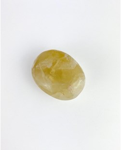 Forma Sabonete Fluorita amarela  entre 3,5 a 4,0 cm aprox.