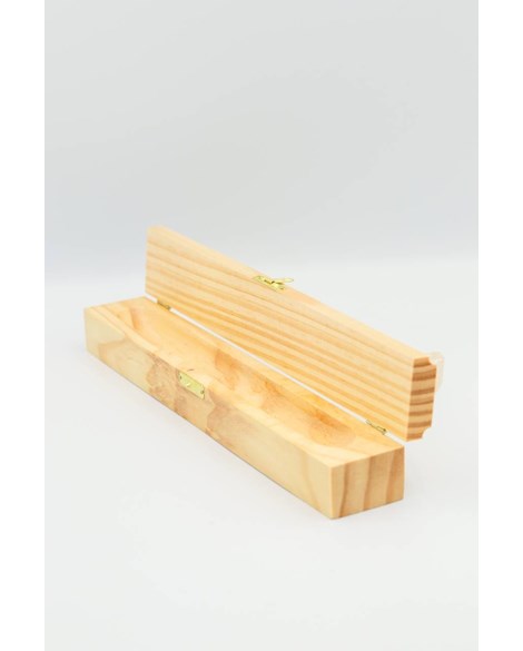 Incensário Cristal de Quartzo box madeira pinus