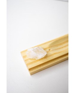 Incensário Cristal de Quartzo single madeira clara