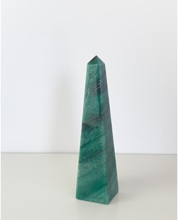Obelisco Quartzo Verde 300 a 340 gramas aprox.