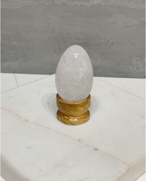Ovo Cristal de Quartzo Opalado Yoni Egg 68 a 72 gramas aprox.