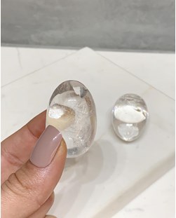 Ovo Cristal de Quartzo Yoni Egg 41 a 46 gramas aprox.