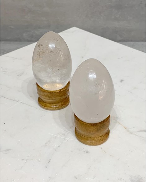 Ovo Cristal de Quartzo Yoni Egg 75 a 87 gramas aprox.