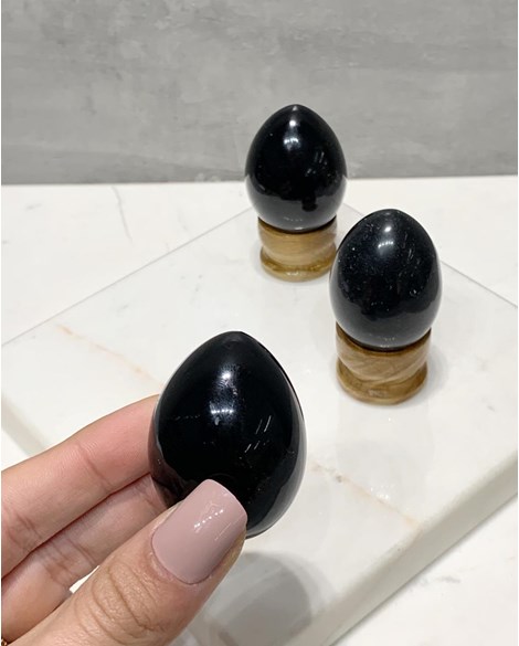 Ovo Obsidiana preta Yoni Egg 60 a 68 gramas aprox.