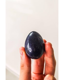 Ovo Pedra Gold Stone Azul 5cm Aprox.