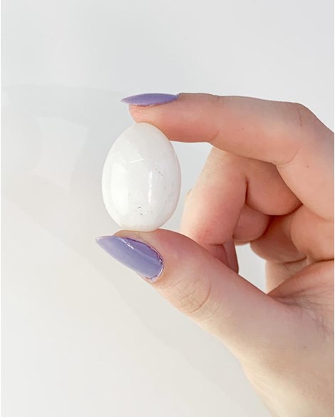 Ovo Pedra Quartzo Branco 18 a 20 gramas