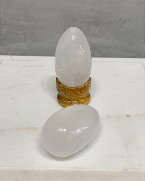 Ovo Quartzo de Cristal Opalado Yoni Egg 61 gramas aprox.
