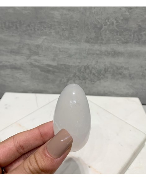 Ovo Quartzo de Cristal Opalado Yoni Egg 78 a 86 gramas aprox.
