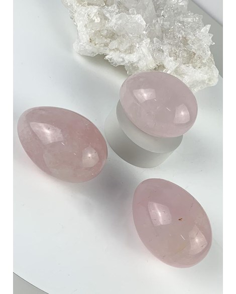 Ovo Quartzo rosa Yoni Egg 92 a 105 gramas aprox.