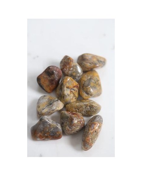 Pedra Ágata Amarela rolada 11 a 14 gramas