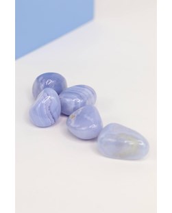 Pedra Ágata Blue Lace Rolada 11 a 13 gramas