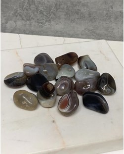 Pedra Ágata Botswana Rolada 12 a 14 gramas