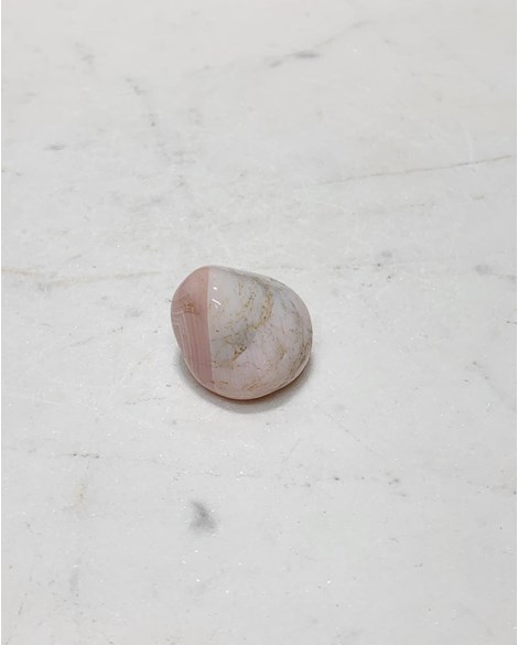 Pedra Ágata Botswana Rosa Rolada 8 a 10 gramas