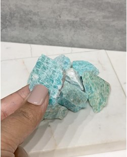 Pedra Amazonita bruta 21 a 40 gramas