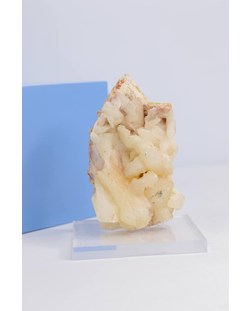 Pedra Apofilita coleção Heulandita na Base Acrilica 293 gramas