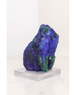 Pedra Azurita Bruta na Base Acrílica 232 gramas